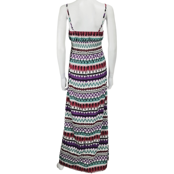 New Look Multicolour Pattern Sleeveless Strappy Maxi Long Summer Dress UK 12 - Picture 3 of 5